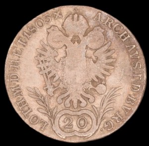 Austria. RDR 20 Kreuzer 1803 A Vienna Silver