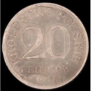 Poland. 20 Fenigow 1917 Stuttgart