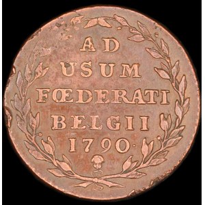 Austrian Netherlands. RDR 1 Liard 1790 Brussels Insurrection Coinage