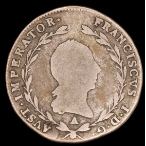 Austria. RDR 5 Kreuzer 1821 A Vienna Silver