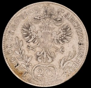 Austria. RDR 20 Kreuzer 1768 SC Burgau Silver