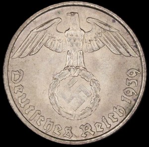 Německo. Třetí říše 5 Reichspfennig 1939 F Stuttgart
