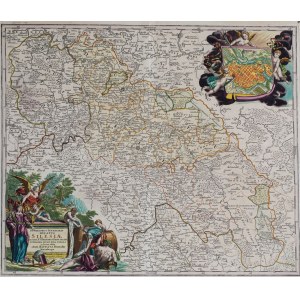 MAPA ŚLĄSKA, Johann Baptist Homann, Norymberga, 1710