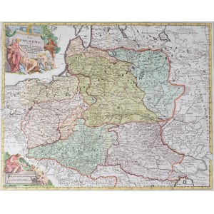 MAPA POLSKI, Jan Barend Elwe, Amsterdam, 1792