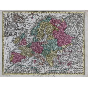 MAPA EUROPY, Georg Matthäus Seutter, Tobias Conrad Lotter, Augsburg, 1760