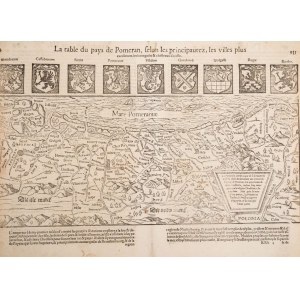 MAPA POMORZA, Sebastian Münster, Bazylea, 1548