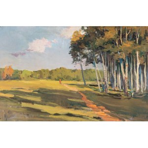 LANDSCAPE WITH ROAD BY BRZEZIN, 3rd quarter of the 20th century.