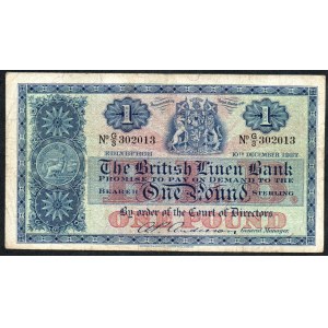 Scotland. British Linen Bank 1 Pound 1957