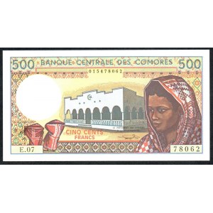 Comoros. 500 Francs 1994