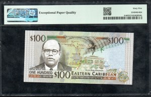 East Caribbean/Dominica. 100 Dollars 2000