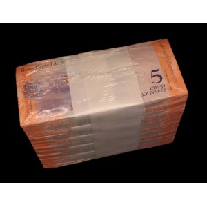 Venezuela. 5 Bolivares 2018 Brick 10 Bundles