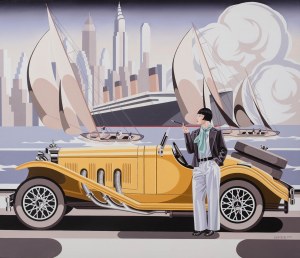 Tomasz Kostecki (ur. 1964), Kobieta i żółty Mercedes, 2024