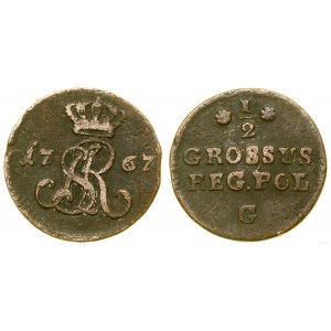 Polsko, půlpenny, 1767 G, Krakov