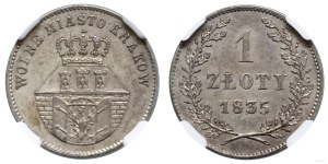 Poland, 1 zloty, 1835, Vienna