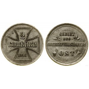 Polsko, 2 kopějky, 1916 J, Hamburg
