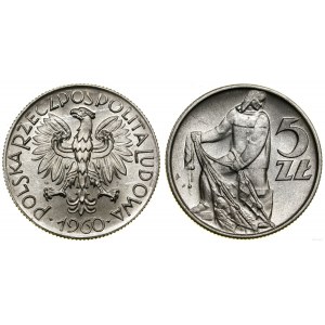 Polsko, 5 zlotých, 1960, Varšava