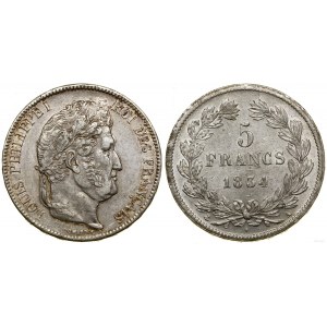France, 5 francs, 1834 A, Paris