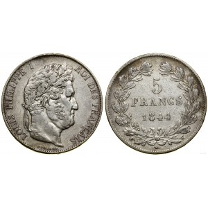 France, 5 francs, 1844 W, Lille