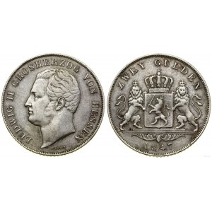 Niemcy, 2 guldeny, 1847, Darmstadt