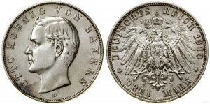 Germany, 3 marks, 1910 D, Munich
