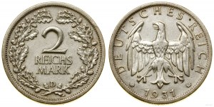 Germany, 2 marks, 1931 D, Munich