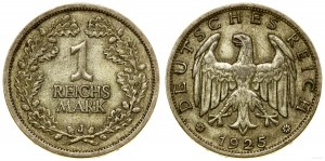 Niemcy, 1 marka, 1925 J, Hamburg