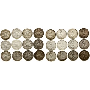 Rosja, zestaw 12 x połtinnik, 1924, Leningrad (Petersburg)
