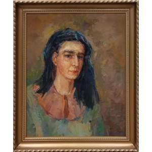 Sławomir Mieleszko (1938 Nowy Świerżeń - 2021 Warszawa), Portret z czerwonym kołnierzem, 1998