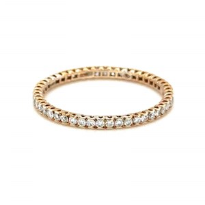 18K RED GOLD RING 1.09 GR WITH DIAMONDS - JG4041802