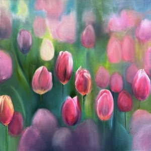 Anna Kołakowska, Field of pink tulips