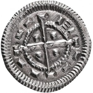 Hungary 1 Denar ND 1131-41 Béla II Var. E and line, Cross with 9 dots