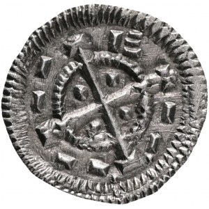 Hungary 1 Denar ND 1131-41 Béla II Var. E, Cross with6 dots