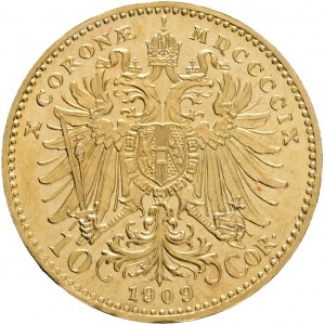 Austria 10 Corona 1909 FRANZ JOSEPH I. Vienna, small head