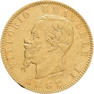 Italy 20 Lira 1862 T VITTORIO EMANUELLAN II. Turin