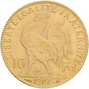 10 Francs 1907 France Coq