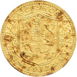 1 Ducat 1932 St. Wenceslaus Czechoslovakia , gold patina