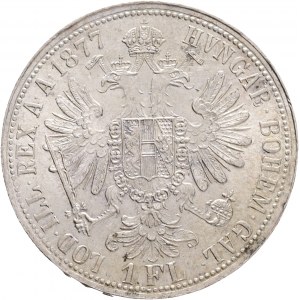 Austria 1 Gulden 1877 FRANZ JOSEPH I. Lustr mint