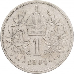 Austria 1 Corona 1904 FRANZ JOSEPH I. Patina