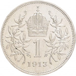 Austria 1 Corona 1913 Schwartz FRANZ JOSEPH I.