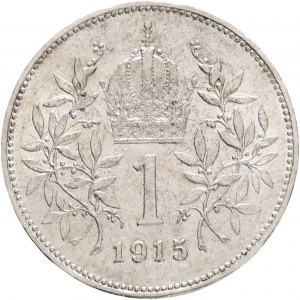 Austria 1 Corona 1915 Schwartz FRANZ JOSEPH I.