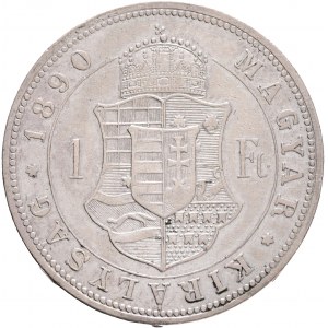 Hungary 1 Forint 1890 K.B. FRANZ JOSEPH I. Kremnica
