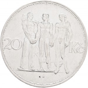 20 Korun 1933 Silver First republik ČR