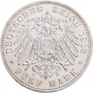 Prussia 5 Mark 1913 A WILHELM II. 25th Anniversary of the Reign of King Wilhelm II.