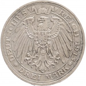 Mecklenburg-Schwerin 3 Mark 1905 A FRIEDRICH FRANZ IV. 100th Anniversary of the Grand Duchy of Mecklenburg-Schwerin