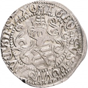 Saxony 1 Zinsgroschen ND 1507-25 FREDERICK III.,JOHN and GEORGE , double lilly