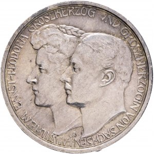 Saxe-Weimar-Eisenach 3 Mark 1910 A Groszherzog WILHELM ERNST and FEODORA second marriage