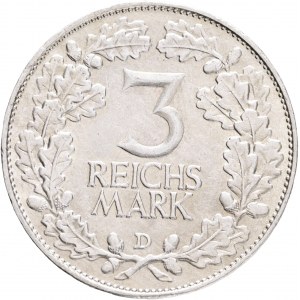 Weimar rep. 3 Mark 1925 D 1000th Anniversary of Rheinland