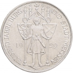 Weimar rep. 3 Mark 1929 E 1000th Anniversary of Meissen