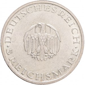 Weimar rep. 5 Mark 1929 A 200th Gotthold Lessing