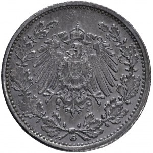 Germany empire 1/2 Mark 1917 G WILLHELM II.